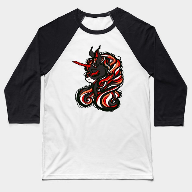 Tampa Football Unicorn Baseball T-Shirt by Jan Grackle